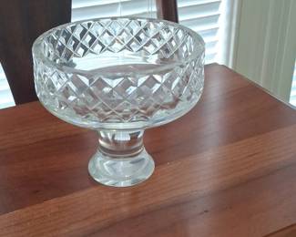 Collection of Vintage Crystal Decanters and Footed Compote Bowl fourth image