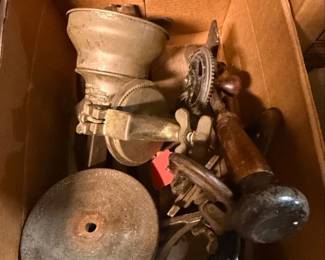Vintage Landers Frary  Clark Food Grinder and HandCrank Tool