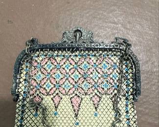 Vintage Mandalian Mfg. Co. Enameled Mesh Evening Bag second image