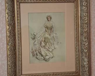 Vintage Harrison Fisher A Beautiful Bride Print