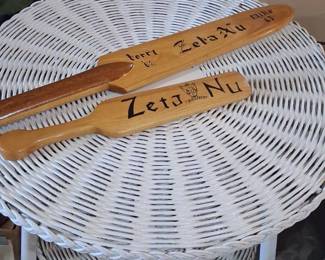 Vintage Fraternity Paddles  Zeta Nu