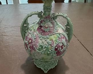 Vintage Nippon Moriage TwoHandled Vase