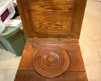 Vintage Oak Commode Chair Stand second image