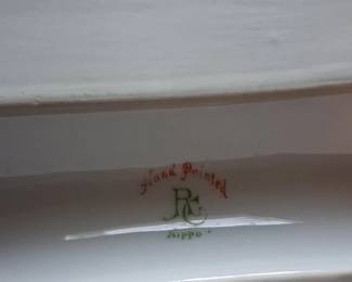 RC Nippon Hand Painted Porcelain Relish Dish with Handle second image
