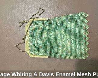 Vintage Whiting Davis Enamel Mesh Purse