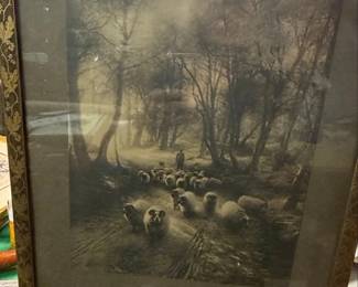 Vintage Joseph Farquharson The Sun Had Closed The Winter Day Print