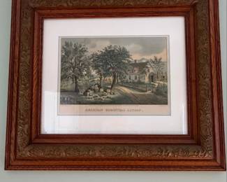 Currier  Ives American Homestead Autumn Print