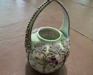 Moriage Nippon Porcelain Basket second image