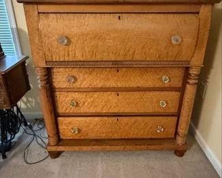 Empire Style Birdseye Maple Dresser