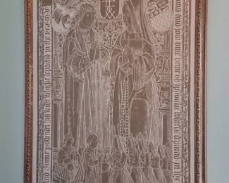 Thomas Pownder and Wife Emme Brass Rubbing Reproduction