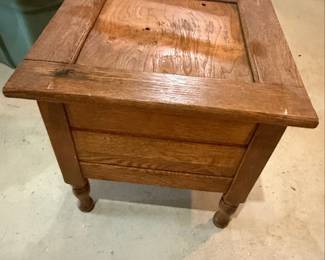 Vintage Oak Commode Chair Stand