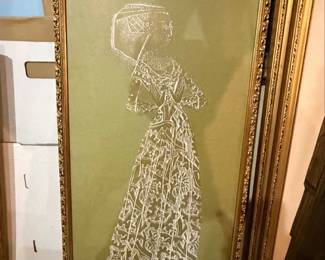 Vintage Brass Rubbing of Lady Margaret Bernard Peyton