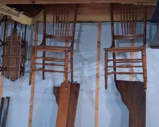 Vintage SpindleBack Chairs and Rocker third image