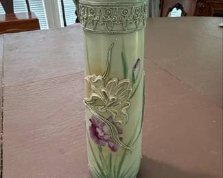 Antique Royal Nippon Nishiki Hand Painted Iris Moriage Pitcher