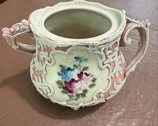 Vintage Nippon Moriage Porcelain Sugar Bowl