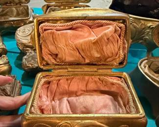 Matson Art Nouveau Gold Tone Vanity Casket