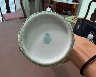 Antique Royal Nippon Nishiki Hand Painted Iris Moriage Pitcher second image