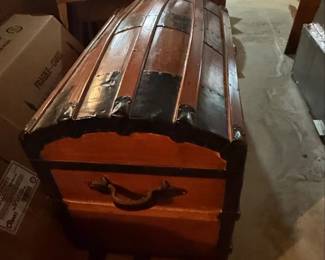 Vintage Dome Top Steamer Trunk