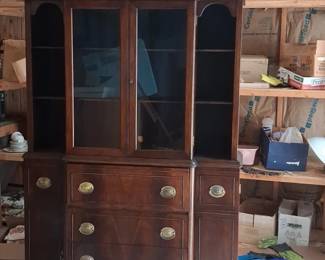 Vintage Pressed Back Dining Chairs fifth image