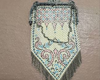 Vintage Mandalian Mfg. Co. Enameled Mesh Evening Bag