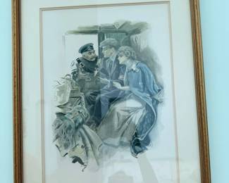 Harrison Fisher Print, The Honeymoon Charles Scribners Sons