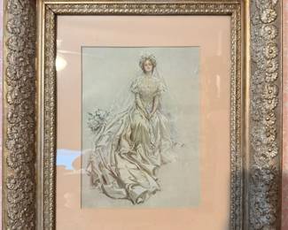 Harrison Fisher A Beautiful Bride Print