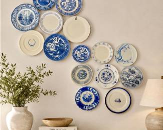 Vintage Blue & White China Plate Collection – Staffordshire Liberty Blue, Old English Staffordshire, and More