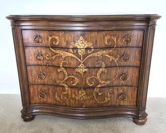 Thomasville Hills of Tuscany 4-Drawer Accent Chest with Gilt Scrollwork – 54"W
