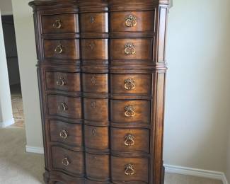 Extra-Tall Thomasville Hills of Tuscany 6-Drawer Highboy Chest – 66"H