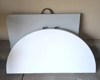 Lot of Two Folding Tables 6ft Rectangle and 4ft Round