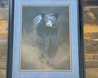 Edward Aldrich “Trouble Brewin’” Signed Limited Edition Black Bear Lithograph 66/1250