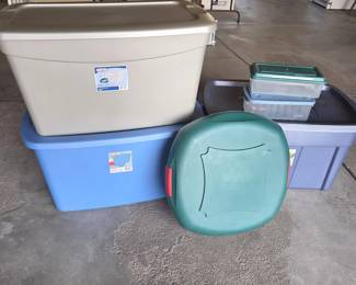Sterilite & Rubbermaid Storage Tote Lot – 6 Pieces