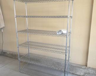6-Tier Heavy-Duty Chrome Wire Shelving Unit with Casters – 6' Tall