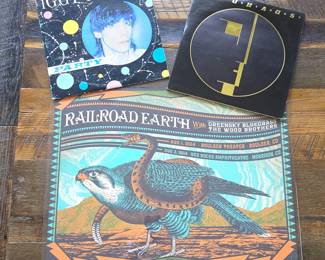 Bauhaus & Iggy Pop Vinyl Records + LE 155/230 Railroad Earth Red Rocks Serigraph - Music