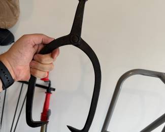 vintage heavy-duty metal ice tongs