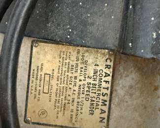 vintage Sears Craftsman 3" x 21" Corded 1 HP Belt Sander