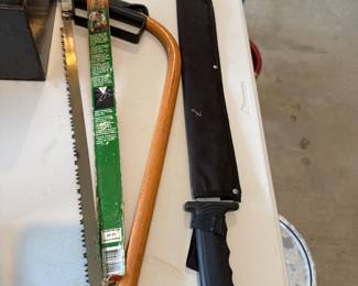 Saw, machete 