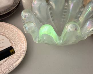 Iridescent Shell Bowl, UV reactive