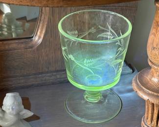 Antique Etched Goblets, UV reactive