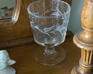 Antique Etched Goblets, UV reactive