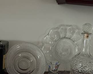vintage Indiana Glass items, reactive under UV light