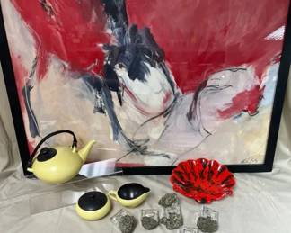 Yellow Nasco Tea Set, Abstract Art And More