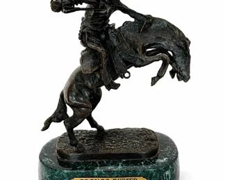 Frederic Remington Bronco Buster Western Cowboy Sculpture Statue