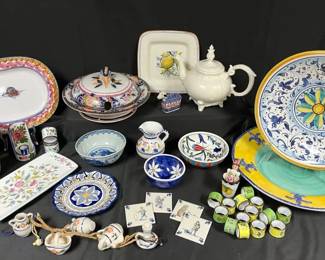 Hand Painted Porcelain  Pottery Lot