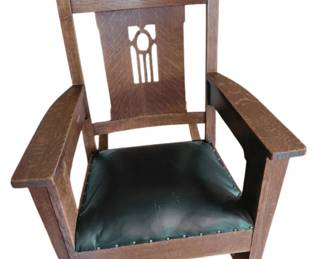 Antique Mission Oak Armchair