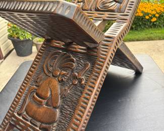 Vintage Hand Carved Wood Chair