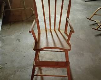 Vintage Wooden High Chair