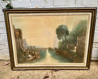 Joseph Mallord William Turner's, Dido Building Carthage Litho, Framed