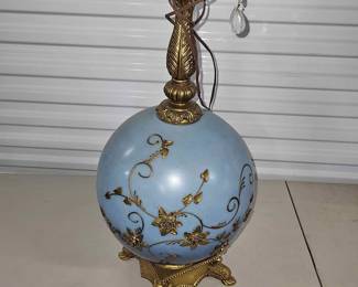 Blue ball antique lamp