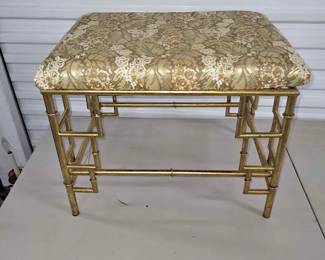 Gold bamboo bench